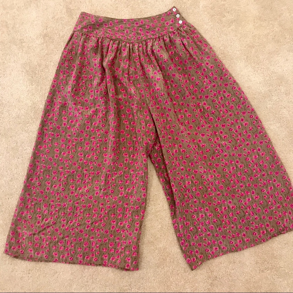 Saint Tropez West silk wide leg palazzo pants